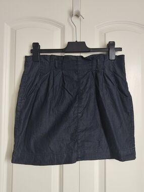 Women’s Denim Mini Skirt Dark Blue Cotton  Sz 4